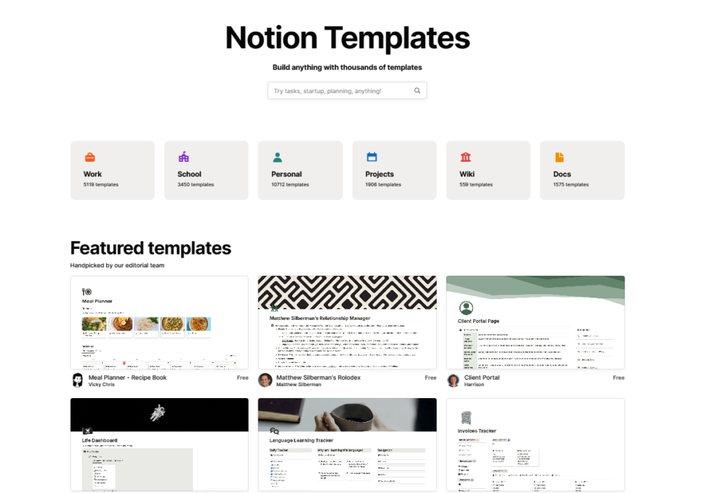 Notion Templates